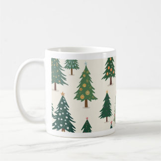 taza de bonito con una foto de un árbol de Navidad