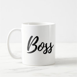 Taza de Boss, escritura simple, moderna