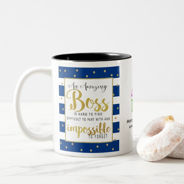 TAZA de BOSS - GRACIAS DIRIGIR la marina de guerra (Con donut)