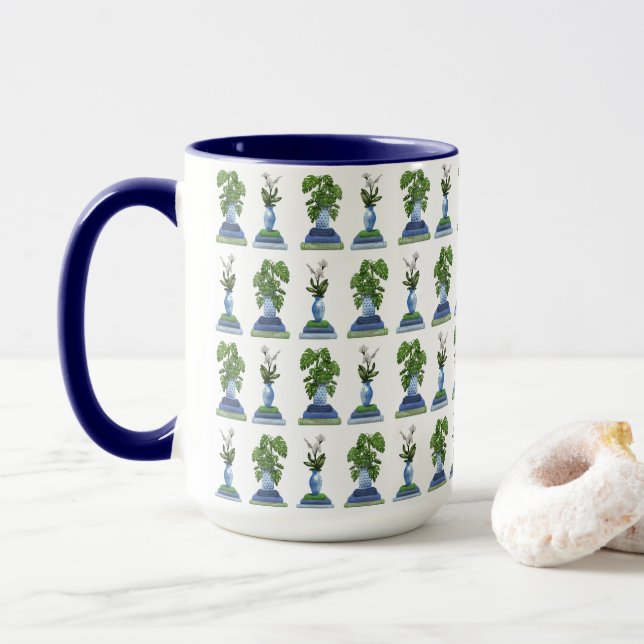 Taza de Botánicas y Libros (Con donut)