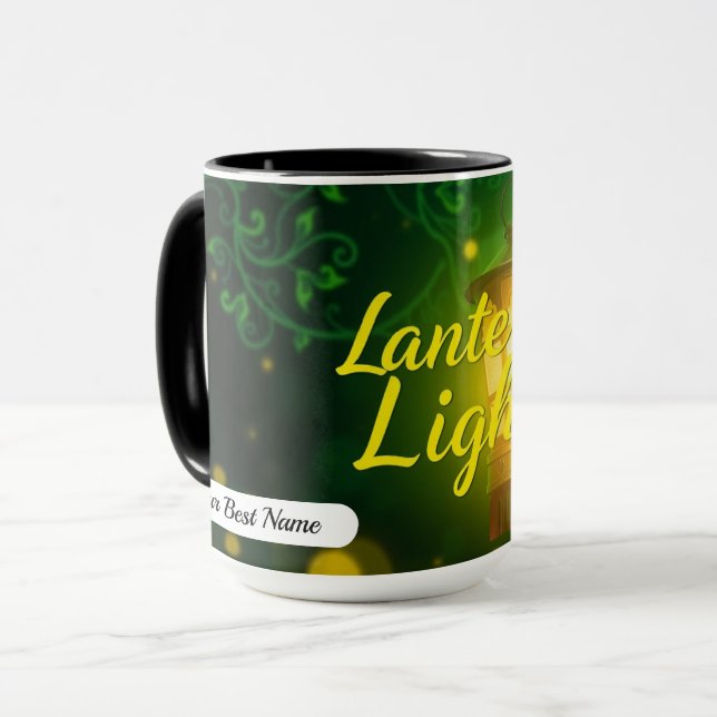 Taza de brillo de luz de linterna personalizada (Anverso izquierdo)