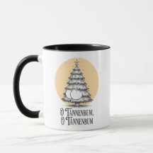 Taza de broma de culo de Navidad O Tannenbum