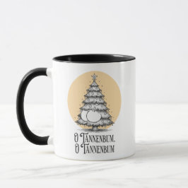Taza de broma de culo de Navidad O Tannenbum