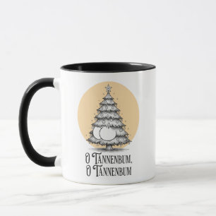 Taza de broma de culo de Navidad O Tannenbum