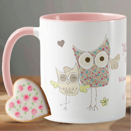 Taza de búho personalizada para el regalo del prof