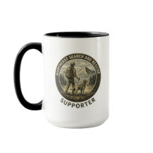 Taza de búsqueda y rescate para excursionista y la