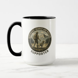 Taza de búsqueda y rescate para excursionista y la