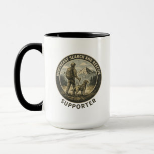 Taza de búsqueda y rescate para excursionista y la