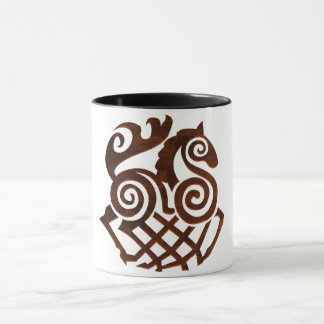 Taza de caballo vikingo de bronce