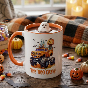 Taza de cacao de Halloween de la tripulación Boo l