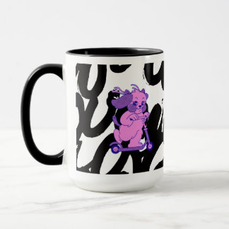 Taza de cachorro rosa lindo – Diseño de perro Kawa