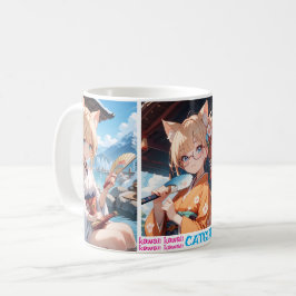 TAZA DE CAFÉ かわいい猫耳娘のカップ