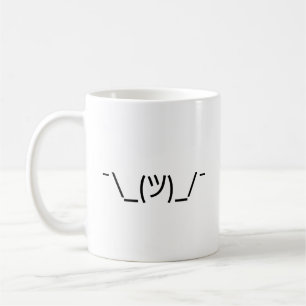 Taza De Café ¯\_(ツ)_/ Ø emoji de encogimiento del hombrecillo