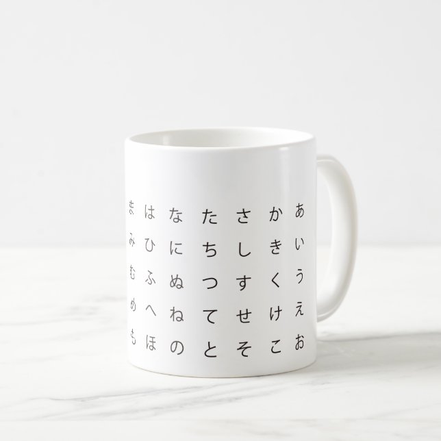 TAZA DE CAFÉ 五十音（ひらがな） (Anverso derecho)
