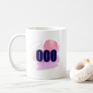 Taza De Café 000 Angel Número Despertar Espiritual Azul Rosa