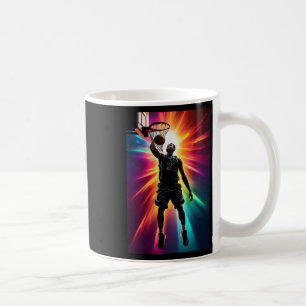 Taza De Café 004 Silhouette De Un Jugador De Baloncesto