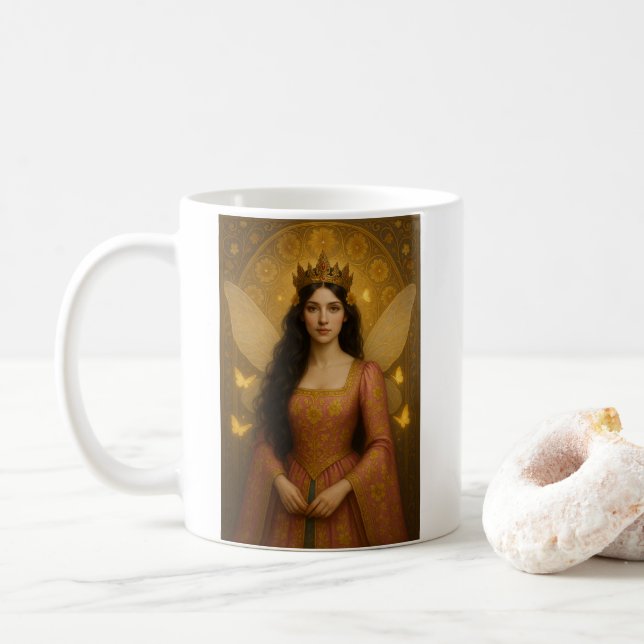 Taza De Café 005_A fairy princess in rose pink. (Con donut)