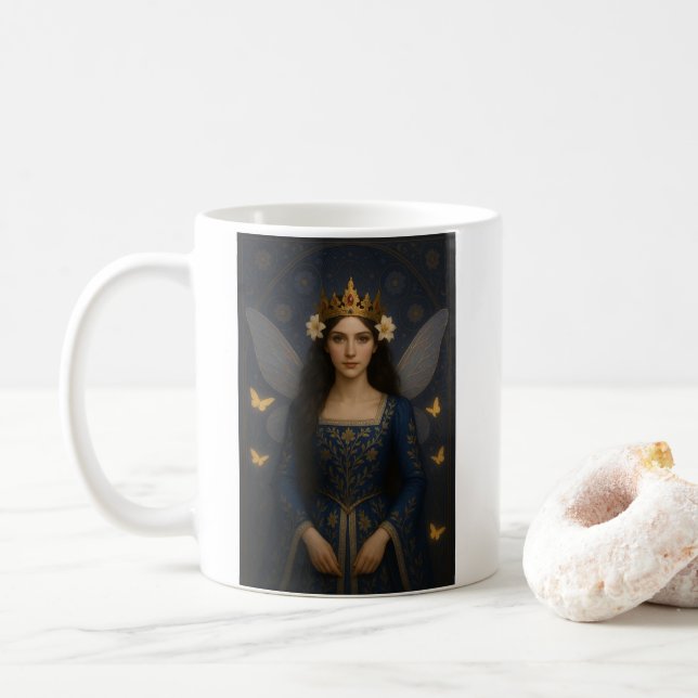 Taza De Café 006_A fairy princess in royal blue. (Con donut)
