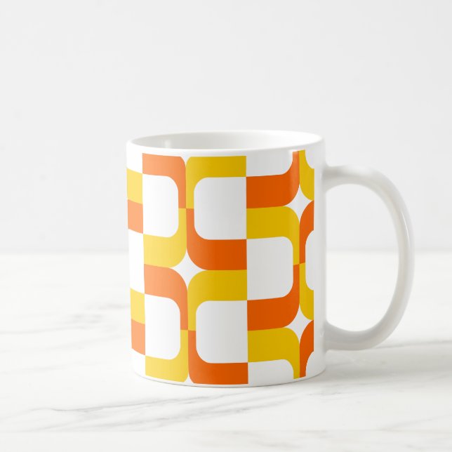Taza De Café 020614 - Ámbar y Naranja en blanco (Derecha)