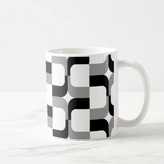 Taza De Café 020614 - Negro y gris sobre blanco