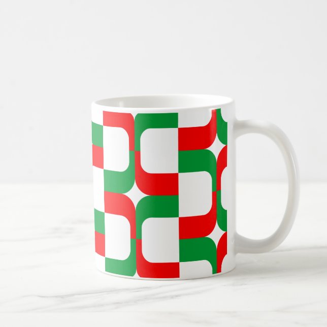 Taza De Café 020614 - Rojo y Verde sobre blanco (Derecha)