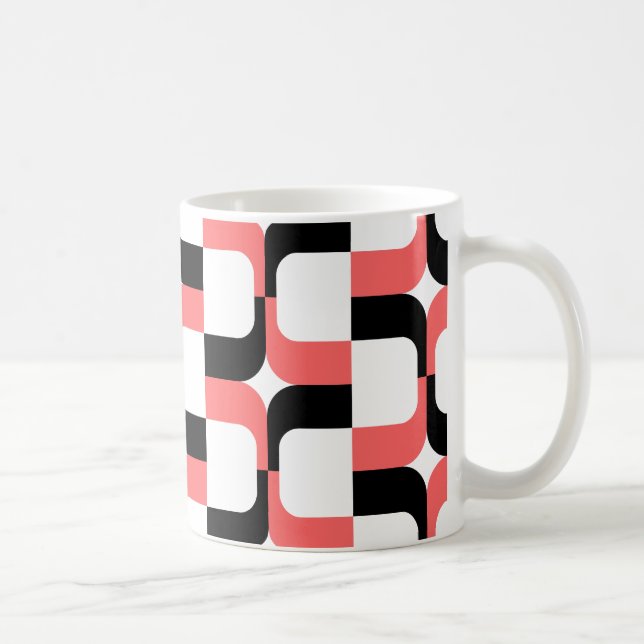 Taza De Café 020614 - Rosa negro y tropical en blanco (Derecha)