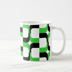 Taza De Café 020614 - Verde negro y primavera en blanco