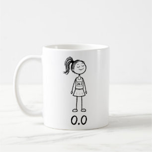 Taza De Café 0.0 Chica Corredora de Palitos Divertida Maratón