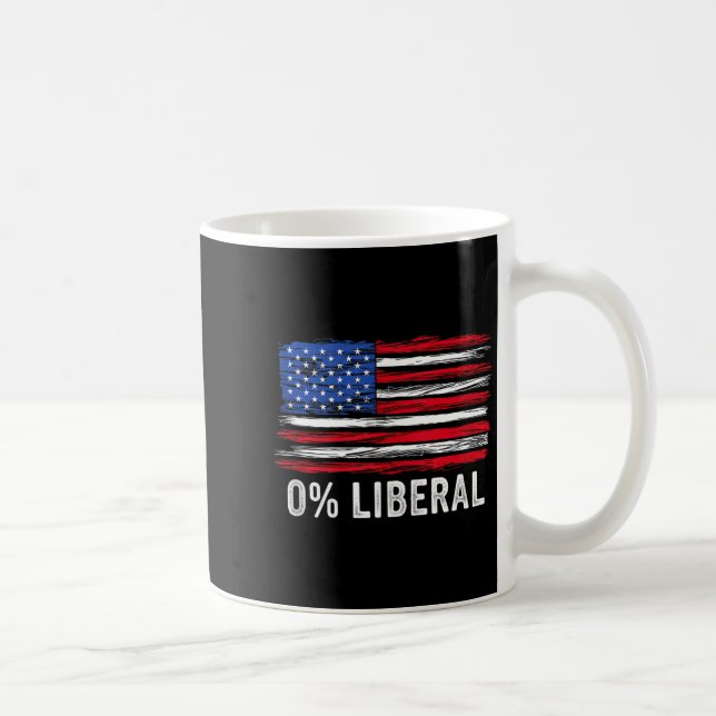 Taza De Café 0% Liberal Zero Percent Anti Liberal Republican Ta (Derecha)