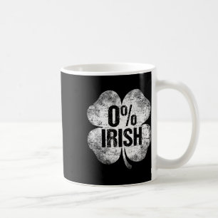 Taza De Café 0% trébol irlandés Día de San Patricio divertido S