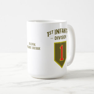 Taza De Café 1ª Tarjeta de División de Infantería