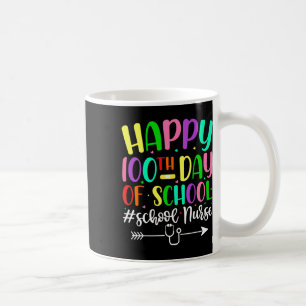 Taza De Café 100º Día De Enfermero Escolar Stethoscope 100 Días