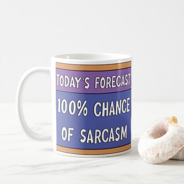 Taza De Café 100% de posibilidades de café sarcasmo (Con donut)