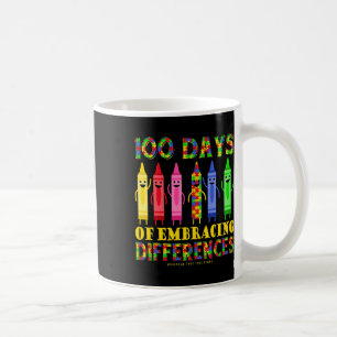 Taza De Café 100° Día De Camisetas Escolares Adoptan Las Difere