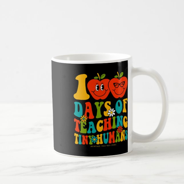 Taza De Café 100° Día De Camisetas Escolares Maestra Estudianti (Derecha)
