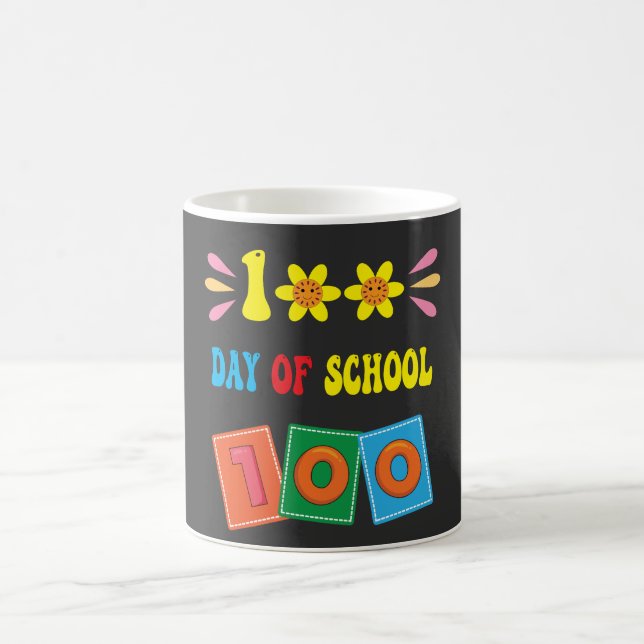Taza De Café 100° día de clases, 100 días divertidos (Centro)