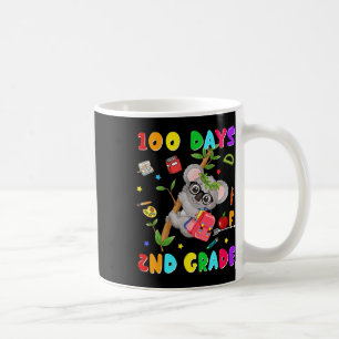 Taza De Café 100° Día de la Escuela 2º Grado Koala Feliz 100 dí