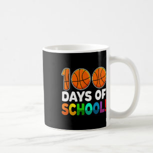 Taza De Café 100° Día De La Escuela Niños De Baloncesto 100 Día
