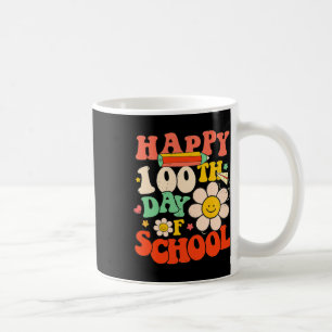 Taza De Café 100° Día De Los Niños Maestros 100 Días Retro Gr