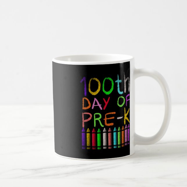 Taza De Café 100° Día de Regalo Estudiantil Preescolar Feliz 10 (Derecha)