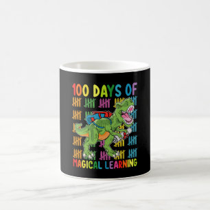 Taza De Café 100 Días De Aprendizaje Mágico Escuela De Dinosaur