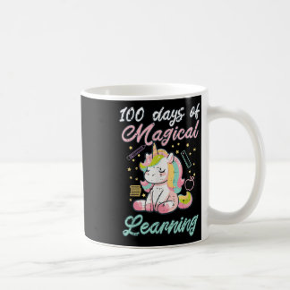 Taza De Café 100 días de aprendizaje mágico Unicornio Chicas de