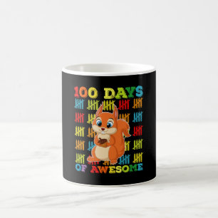 Taza De Café 100 Días De Ardilla Impresionante 100º Día De Escu