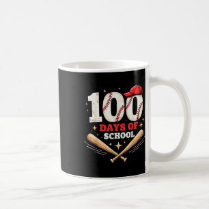 Taza De Café 100 Días De Béisbol Escolar 100º Día De La Escuela
