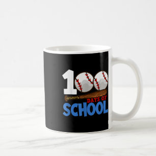 Taza De Café 100 Días De Béisbol Escolar 100º Día De La Escuela