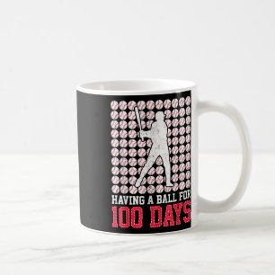 Taza De Café 100 Días De Béisbol Escolar 100 Días Para Niños