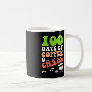 Taza De Café 100 días de café y caos 100 días de escuela