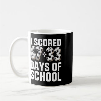 Taza De Café 100 Días De Colegio Fútbol Marcó Seis Siete 67+33 