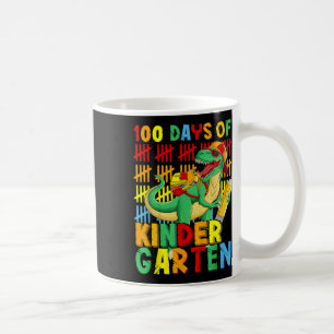 Taza De Café 100 Días De Dinosaurio De Jardín Infantil 100 Días