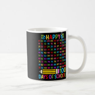 Taza De Café 100 días de docente escolar Cien días de matemátic